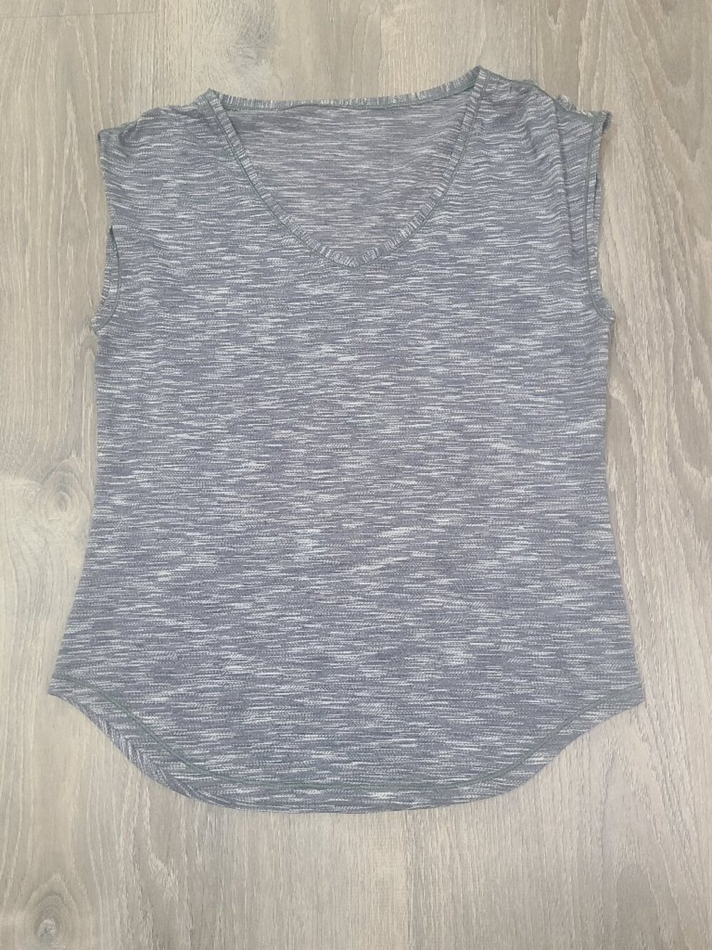 Lululemon Tiger Space Dye Alpine White Dark Slate Sweat Times Short Sleeve Top 8